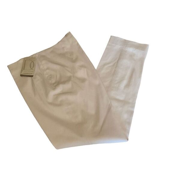 Doncaster Pants Dress White Ivory Flat Front Side Zipper Tapered Legs 14 - Picture 9 of 13